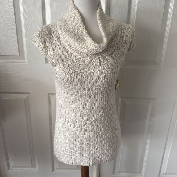 Cream Chunky Knit Cowl Neck Sweater Women’s Small Soft Pullover Fall Cozy - Picture 2 of 12